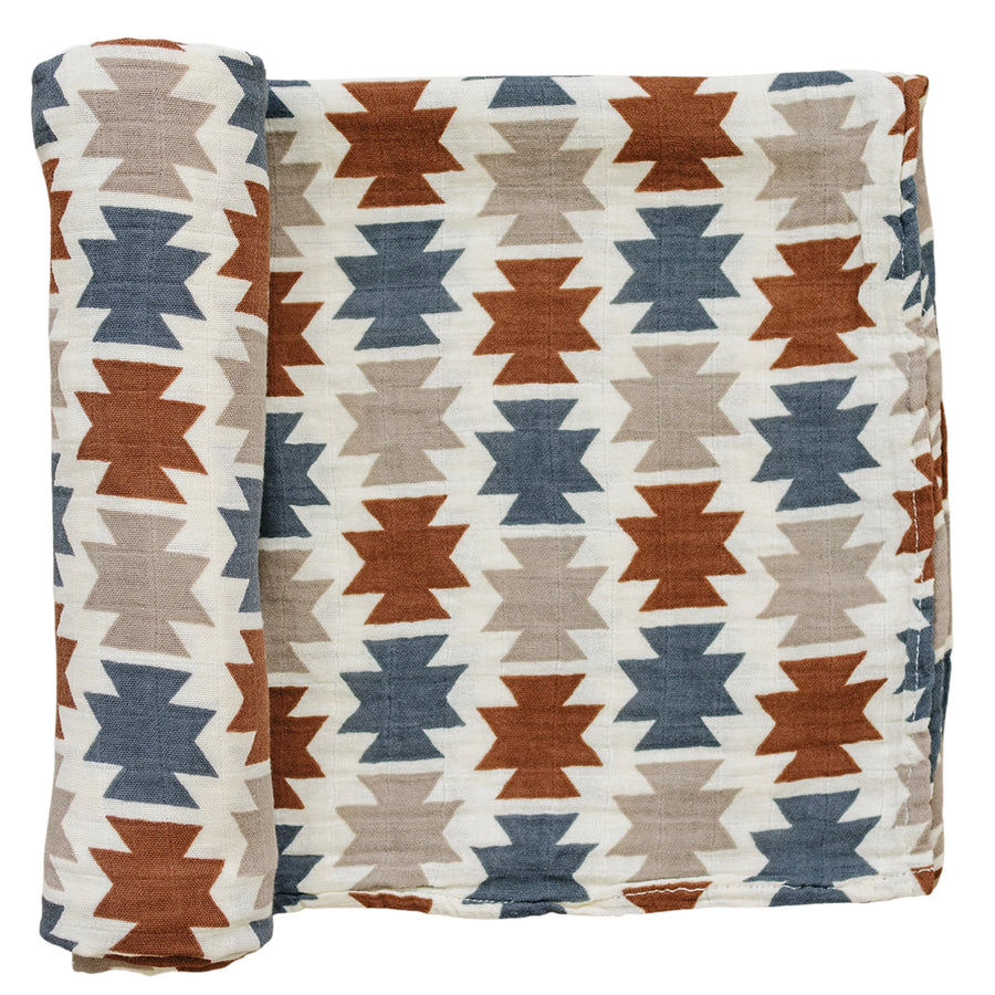 Mebie Baby Muslin Swaddle Blanket - Western Aztec