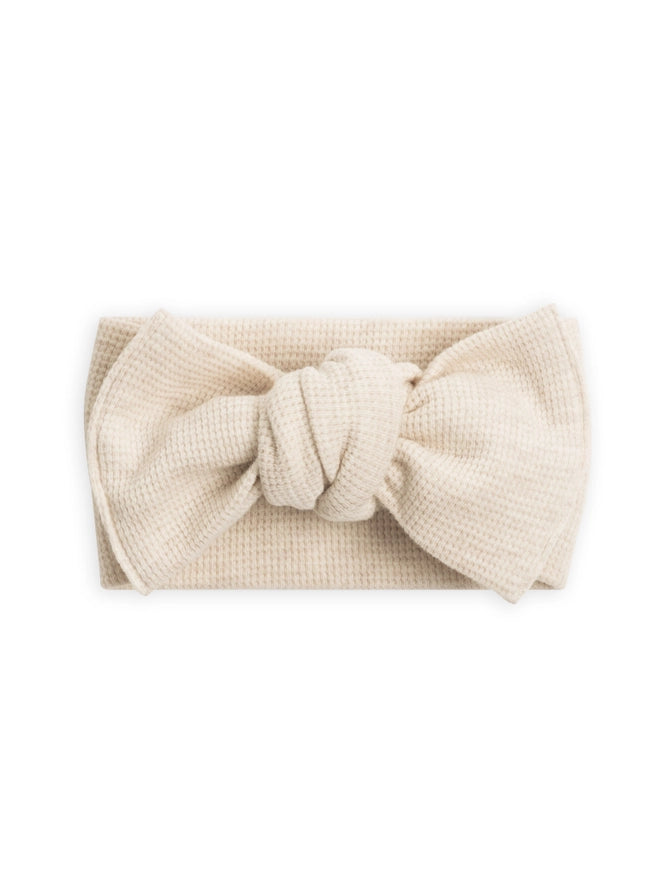 Waffle Hattie Bow Wrap - Heather Oat