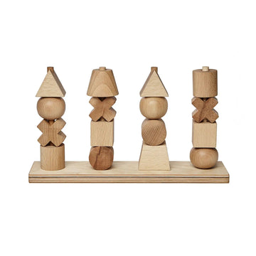 Stacking Montessori Toy - Natural