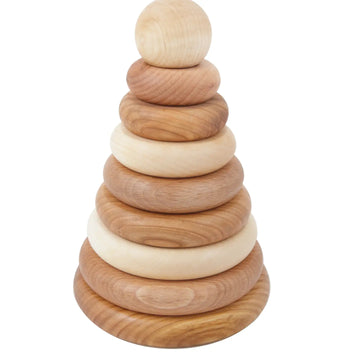 Stacking Montessori Toy Stacker - Natural