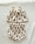 Floral Muslin Top and Bloomers Set