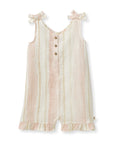 Pacific Stripe Romper - Green/Pink
