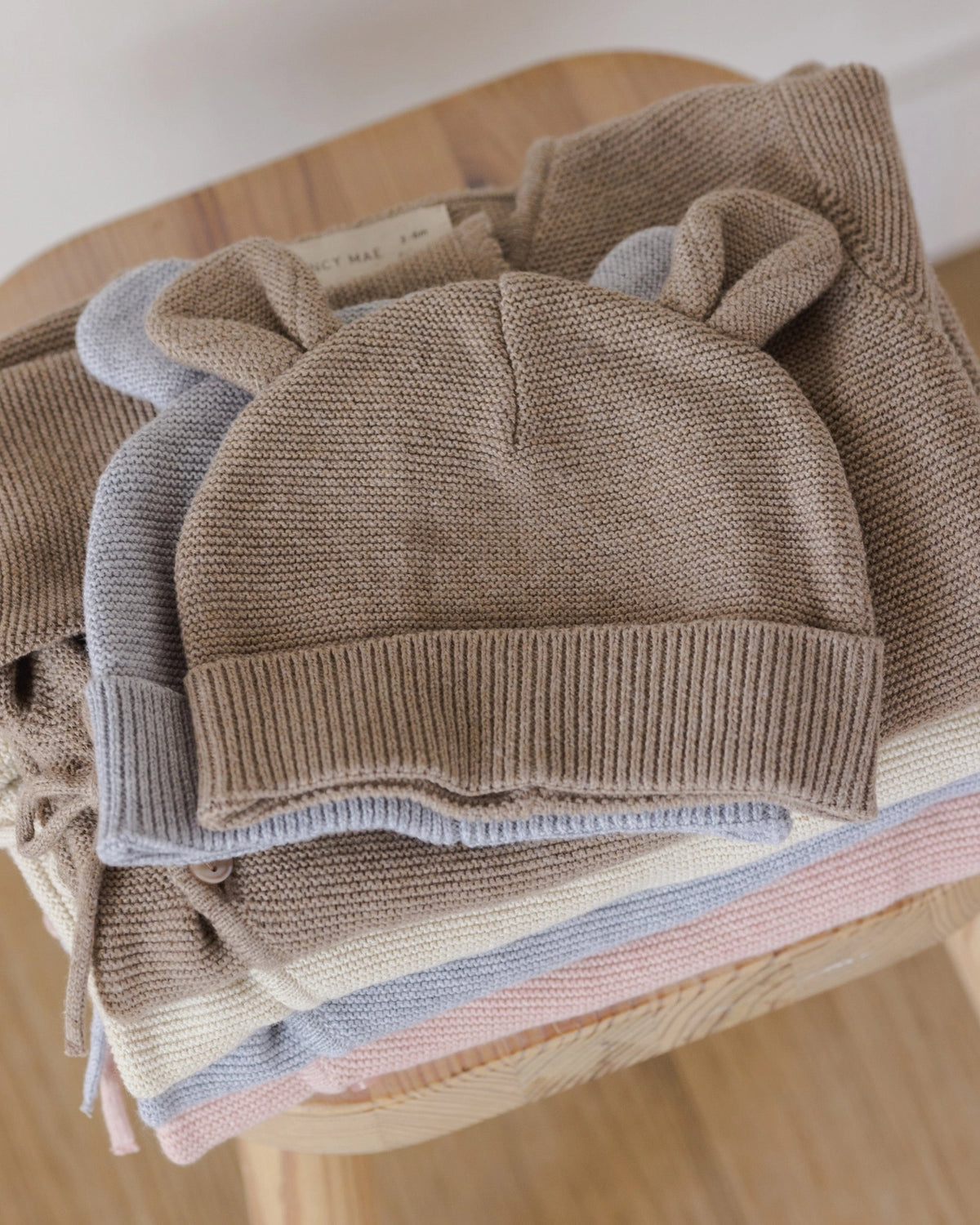 Baby Bear Beanie - Dusty Blue