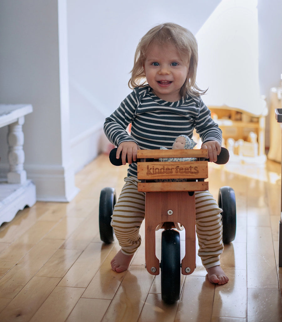 Tiny Tot 2-in-1 Wooden Balance Bike Bamboo