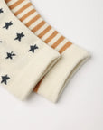 Jacquard Socks, 2-Pack Fawn Stripe, Midnight Stars