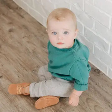 Zion Oxford Baby Shoe (Hard Sole) - Size 3