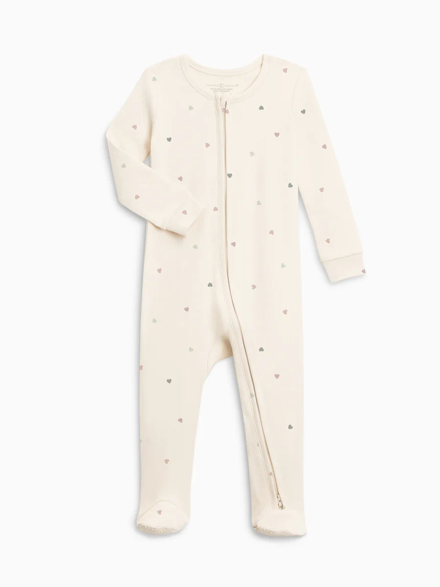 Peyton Zipper Sleeper - Heart / Ballet + Wisteria