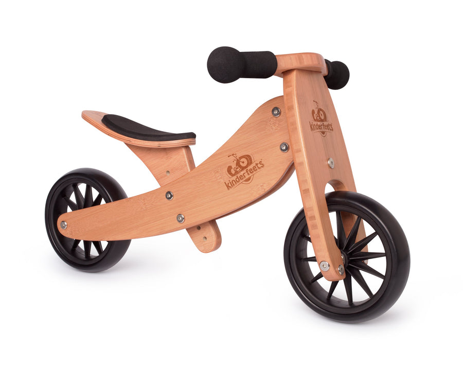 Tiny Tot 2-in-1 Wooden Balance Bike Bamboo