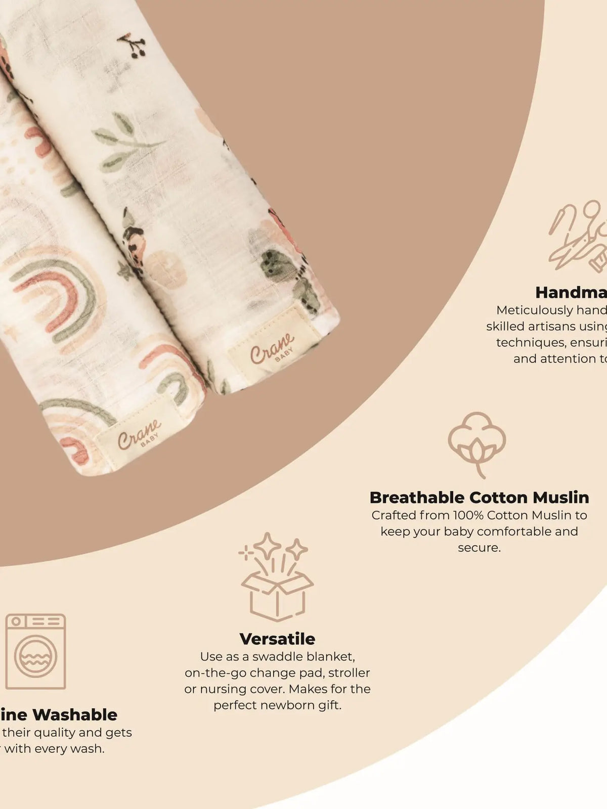 Parker 2-pc. Swaddle Set (Butterfly/Rainbow)