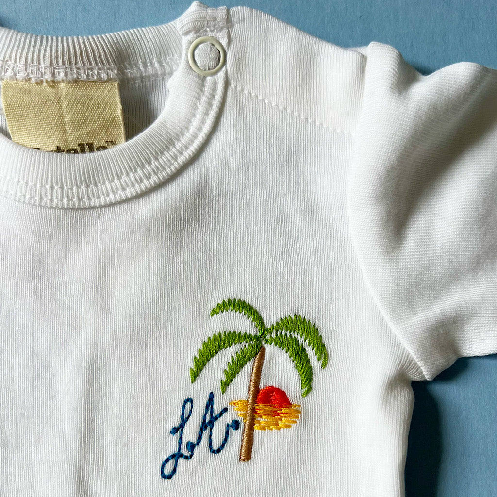 Organic Baby Onesie - LA Embroidery