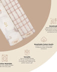 Charlie 2-pc. Farmhouse Goose/Check Swaddle Set