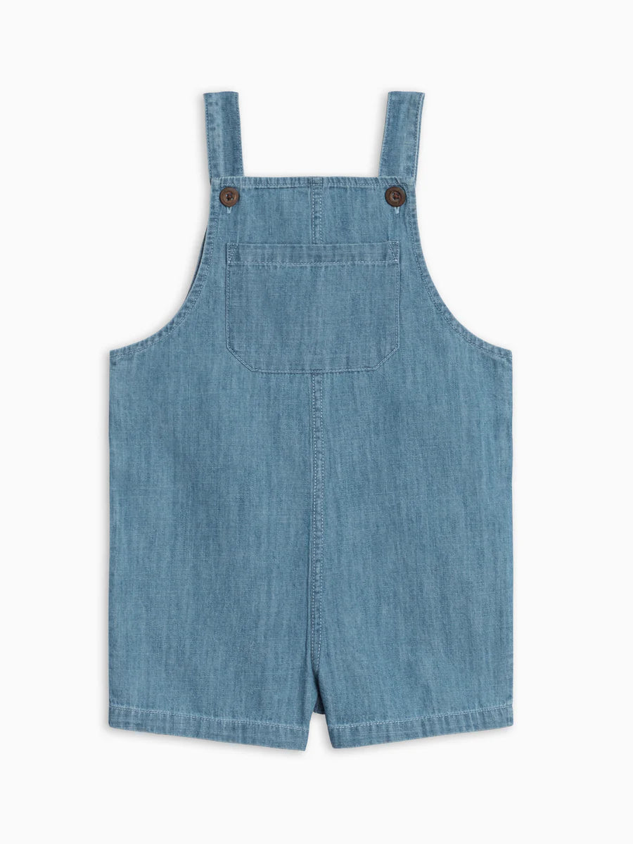Zack Chambray Overall Short