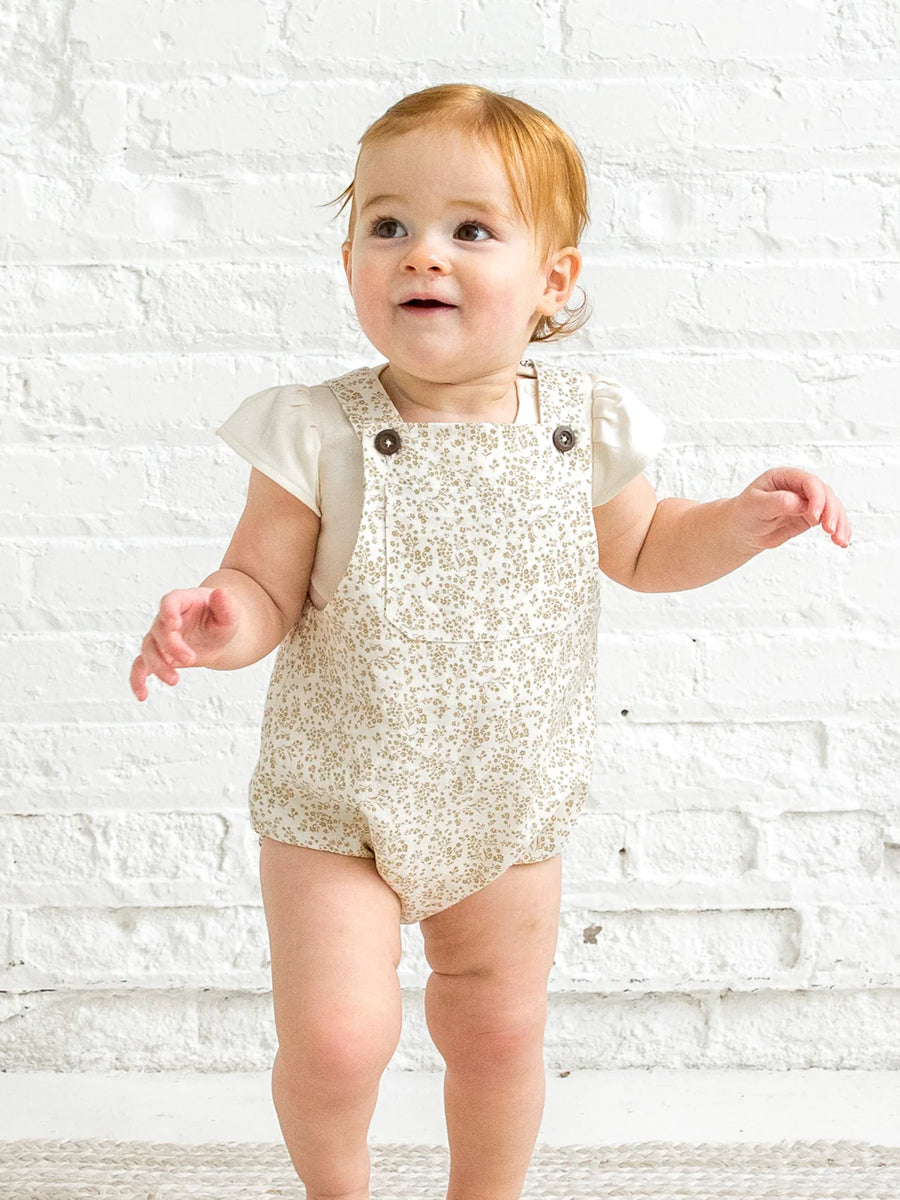 Alani Linen Bubble Overalls - Floral