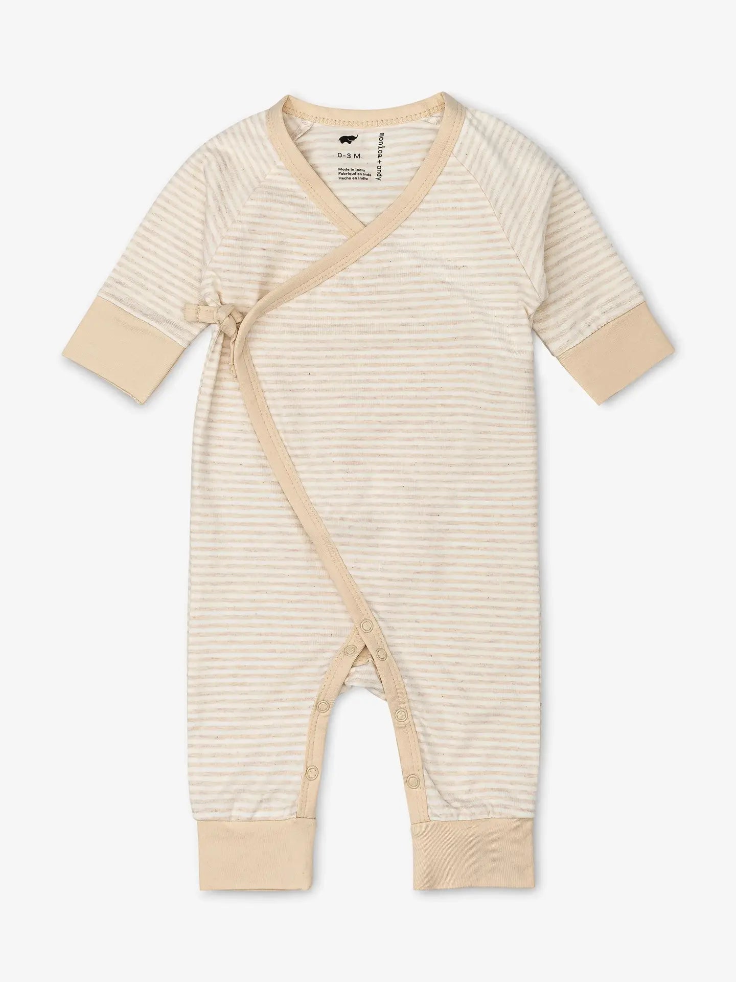 Kimono Tie One-Piece Heather French Stripe