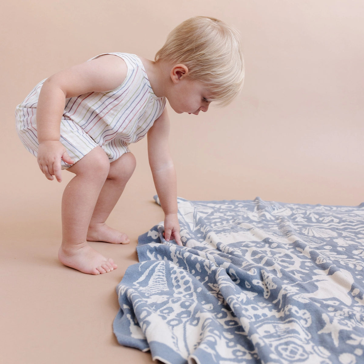Nautical Summer & Ocean Organic Cotton Blanket
