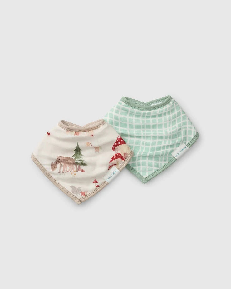 Muslin Bandana Bib Set - Forest Families