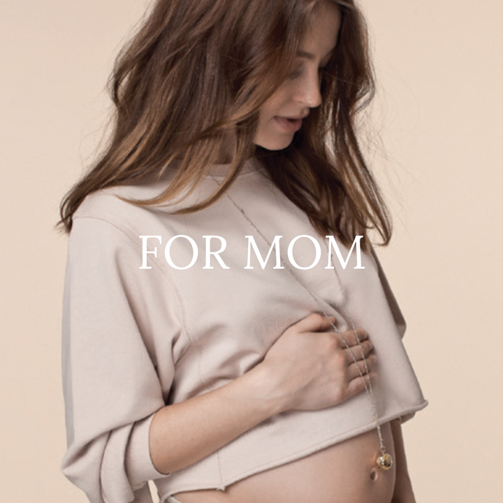 For Mom collection ( picture of pregnant mom with ilados necklaces from the collection)