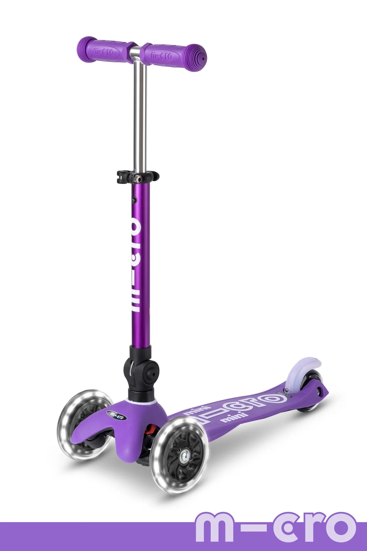Micro Mini Foldable LED Scooter - Purple