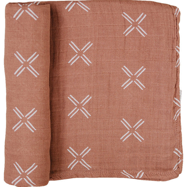 Mebie Baby Muslin Swaddle Blanket - Peachy