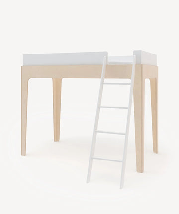Perch Twin Loft Bed - White/Birch (Special Order Item)