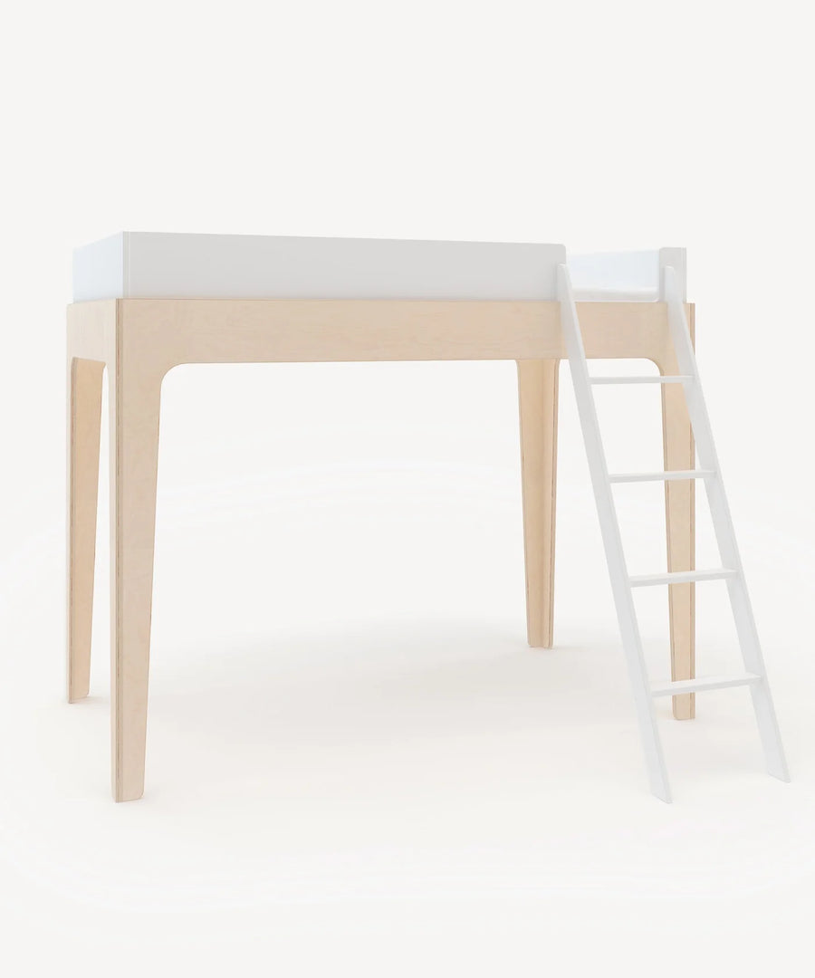 Perch Twin Loft Bed - White/Birch (Special Order Item)