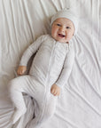 Modal Zip Longsleeve Sleeper Footie - Stars Fog