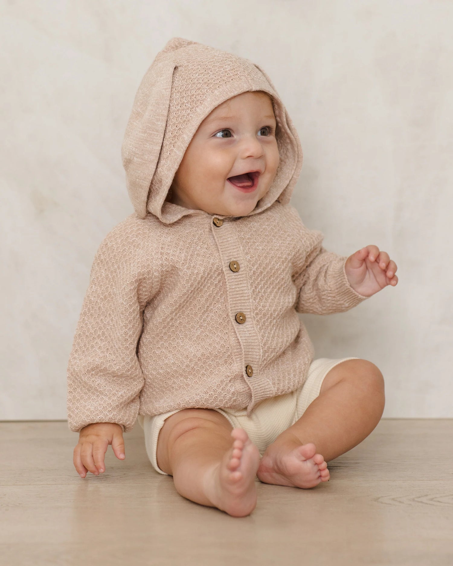 Bunny Knit Sweater Heathered Latte