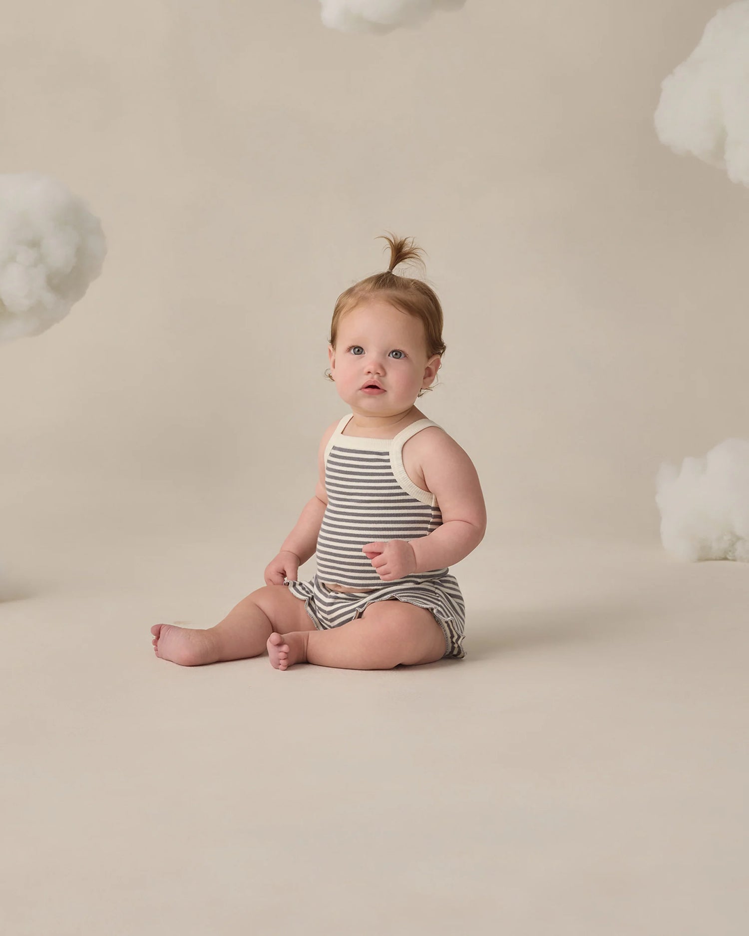 Evie Tank + Shortie Set Ocean Stripe
