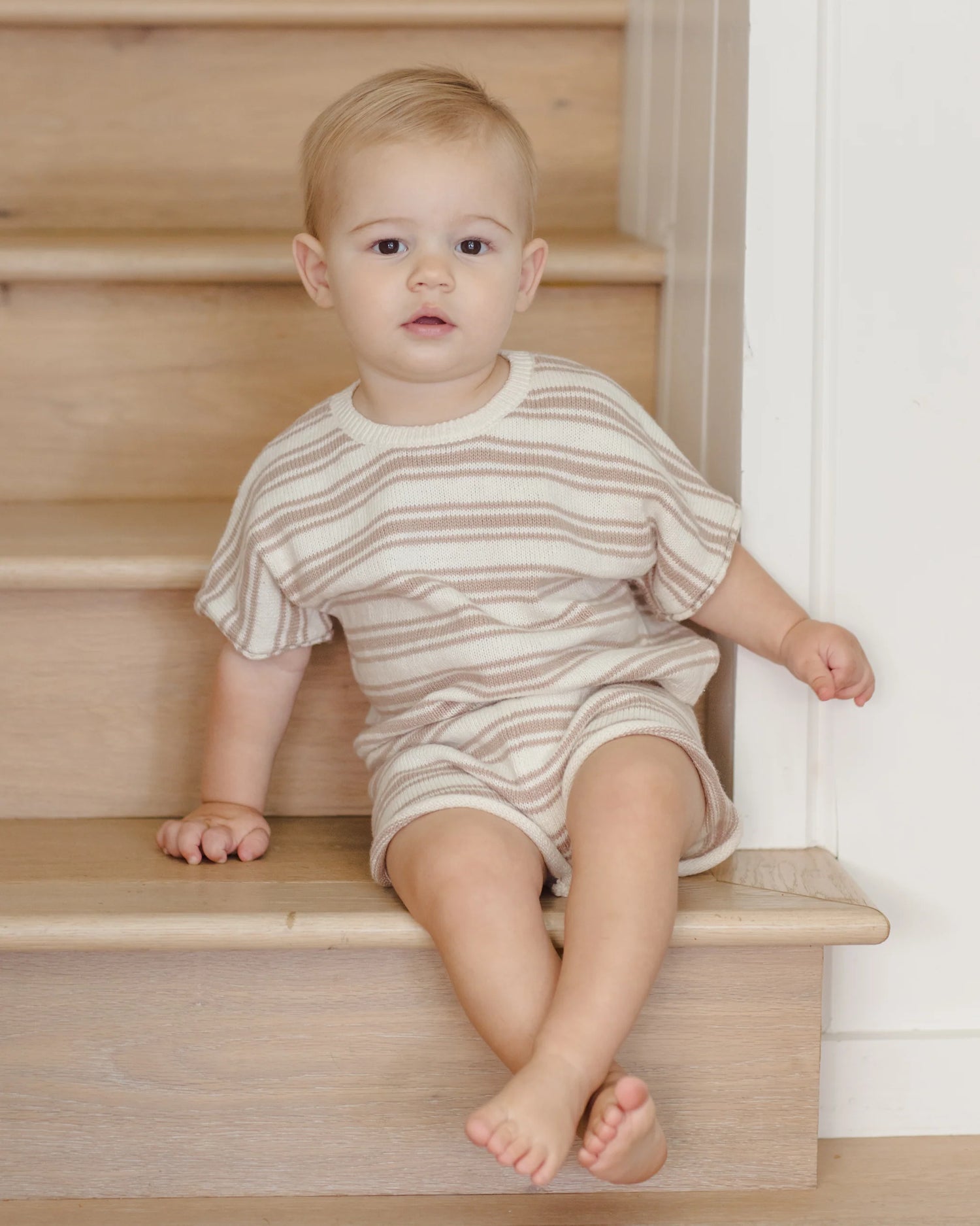 Relaxed Summer Knit Oat Stripe