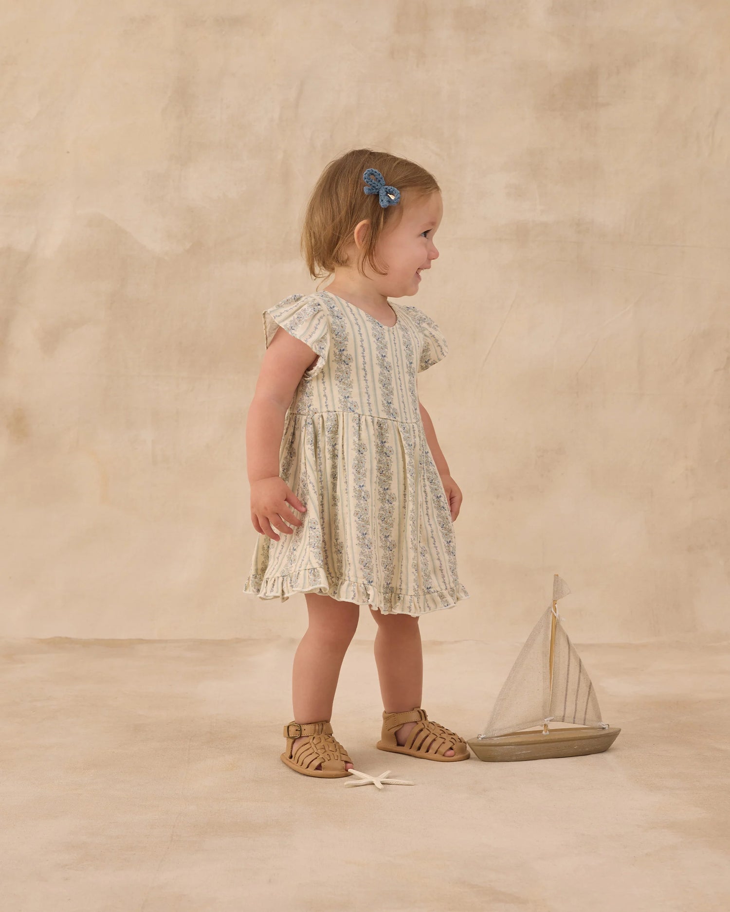 Lila Romper Dress - Blue Floral