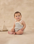 Ashton Knit Romper Marine Stripe