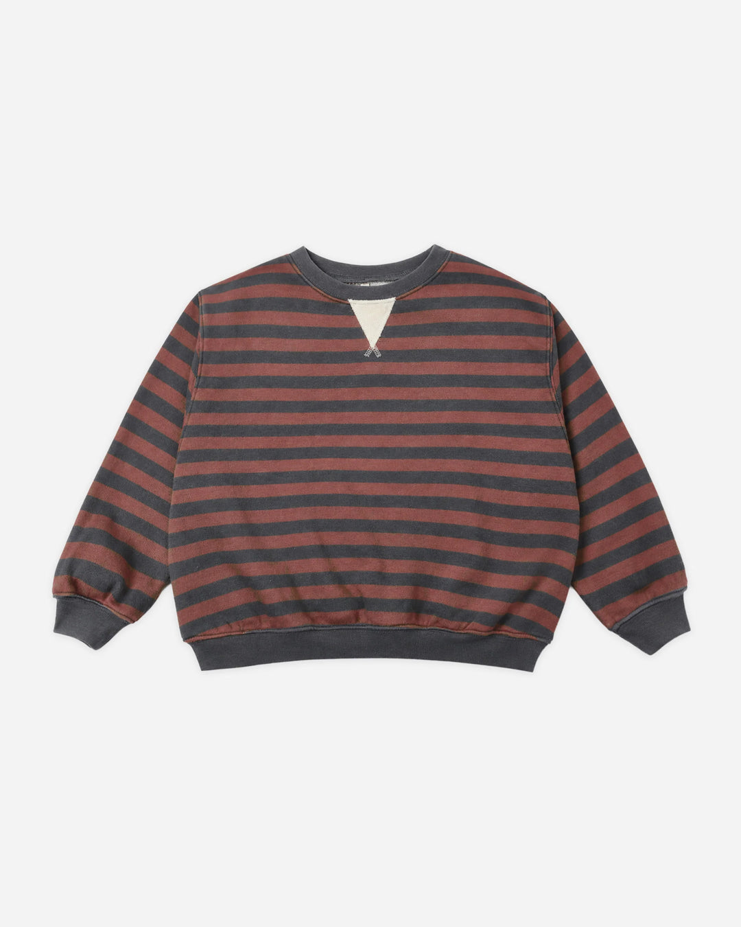 Oversized Crew Mulberry Stripe