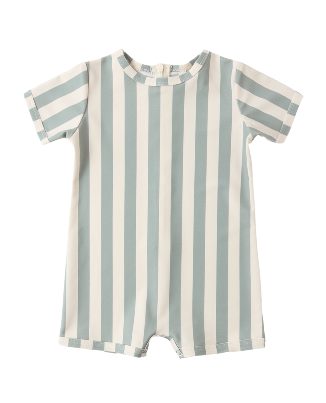 Shorty One Piece Swim - Green Stripes