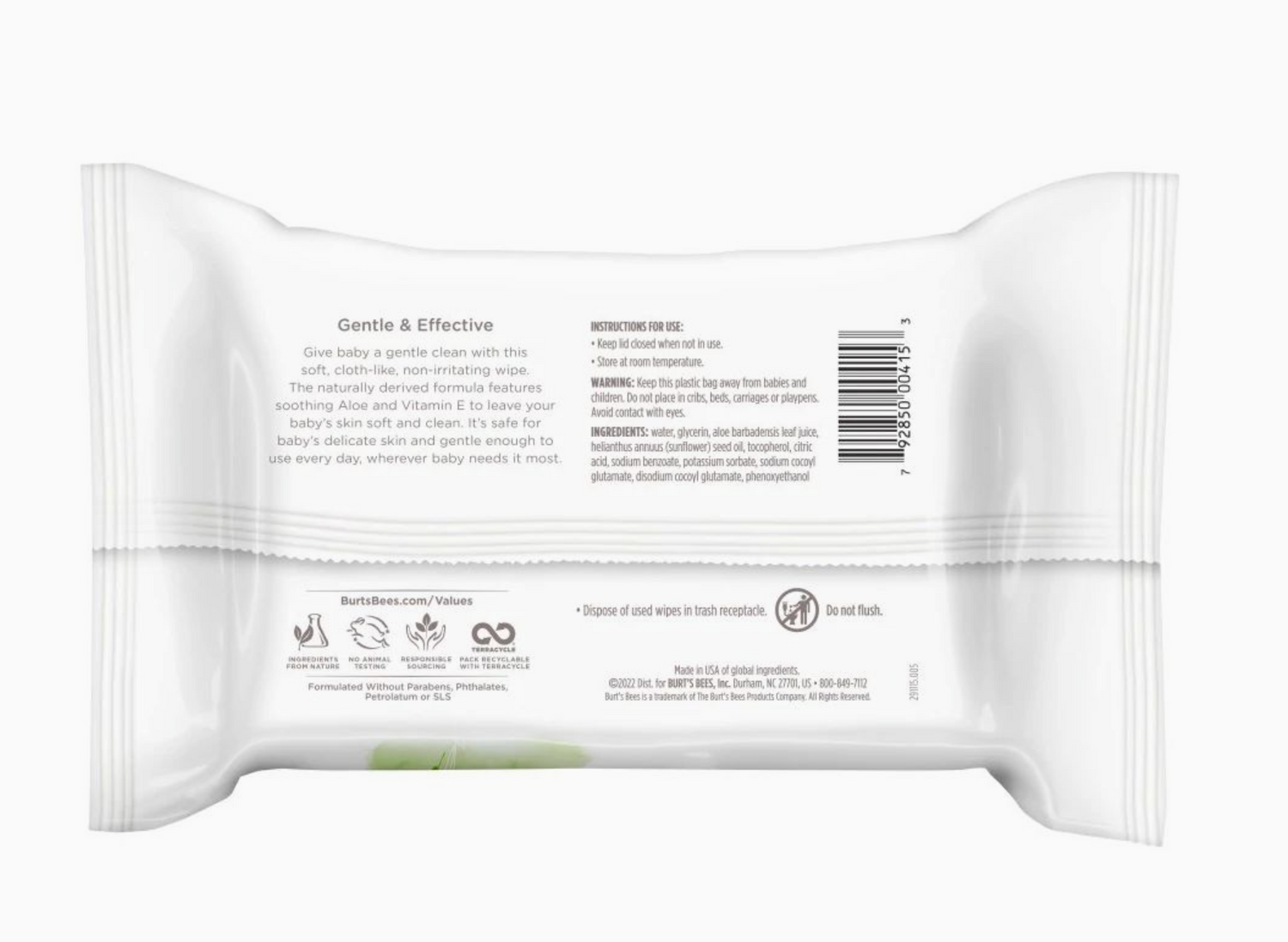 Baby Sensitive Wipes with Aloe, 72 Ct