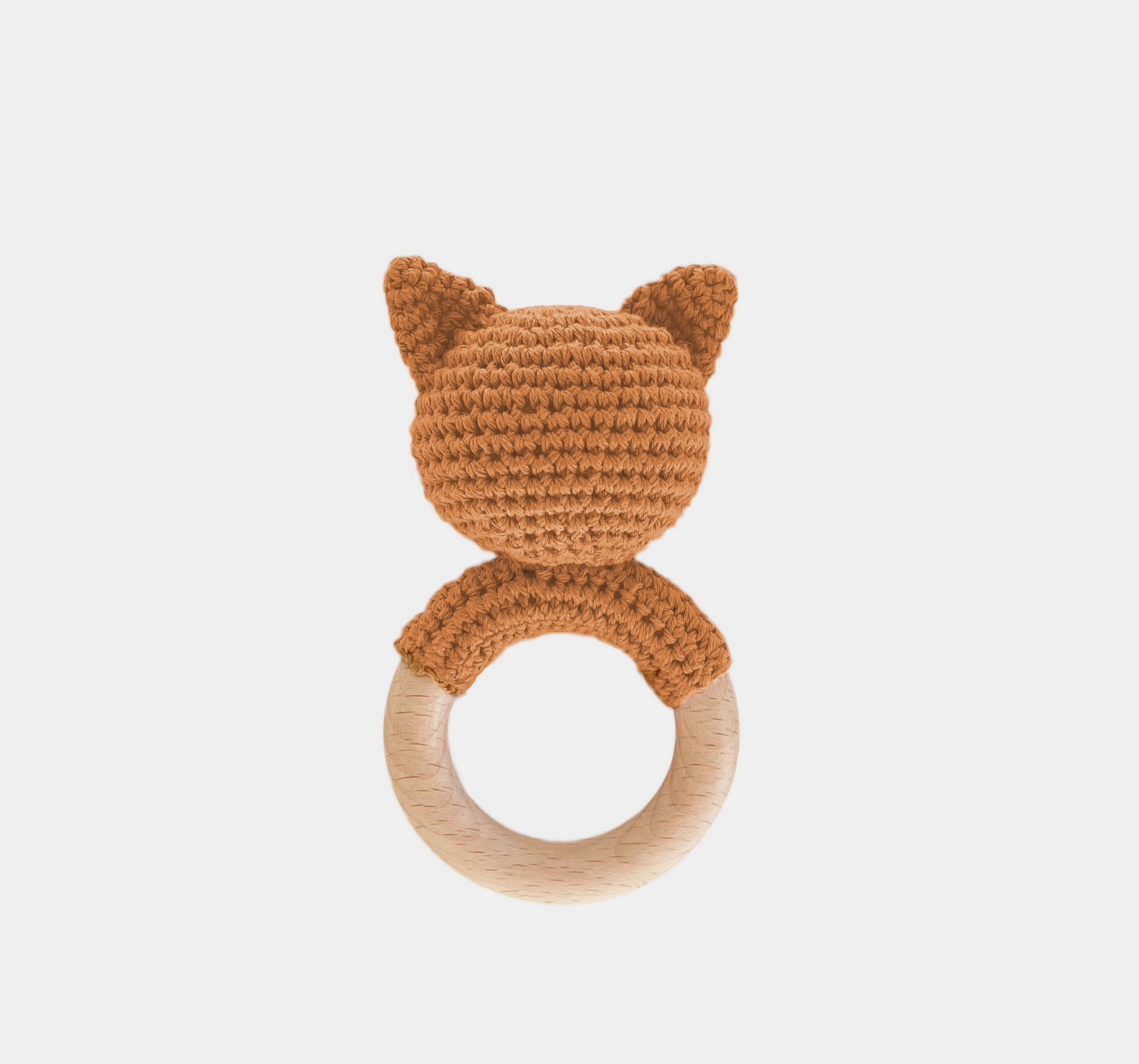 Teether & Rattle Cotton Crochet - Fox