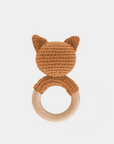 Teether & Rattle Cotton Crochet - Fox
