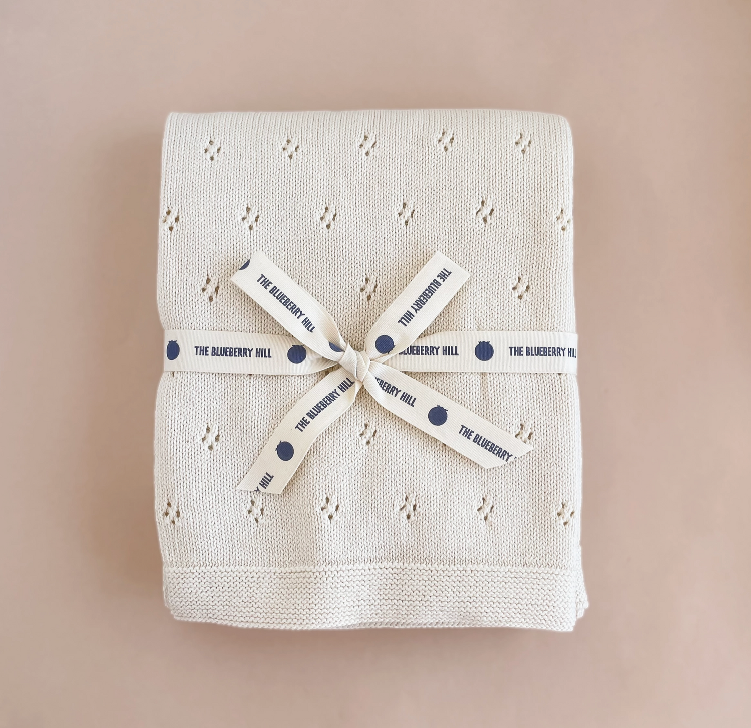 Cotton Heirloom Pique Blanket - Cream