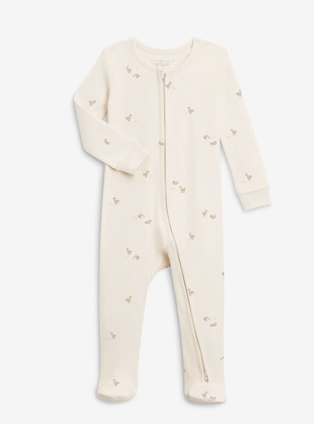 Peyton Zipper Sleeper - Duck / Oat + Chai