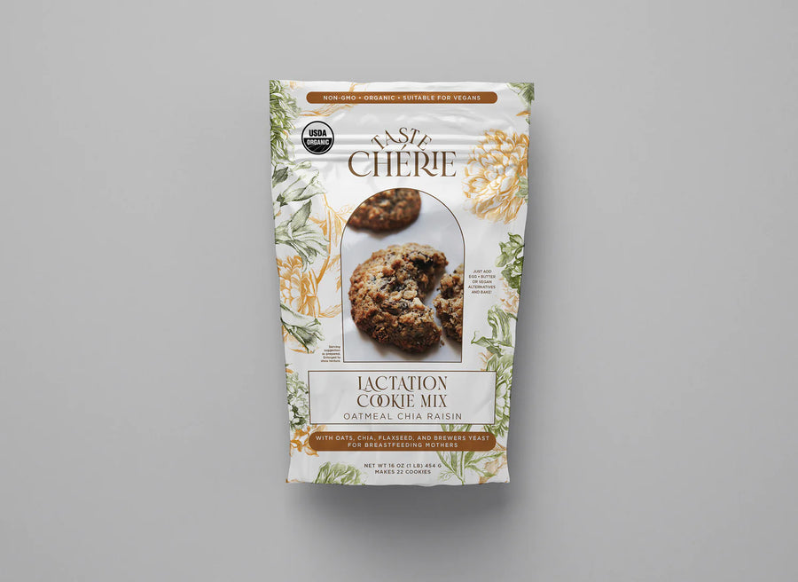 Organic Oatmeal Chia Raisin | Taste Chérie | Lactation Cookie Mix