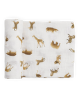 Organic Cotton Muslin Swaddle Blanket - Animal Crackers