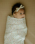 Organic Cotton Muslin Swaddle Blanket - Floral Field