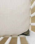 Mebie Baby Crib Sheet - Taupe Stripe