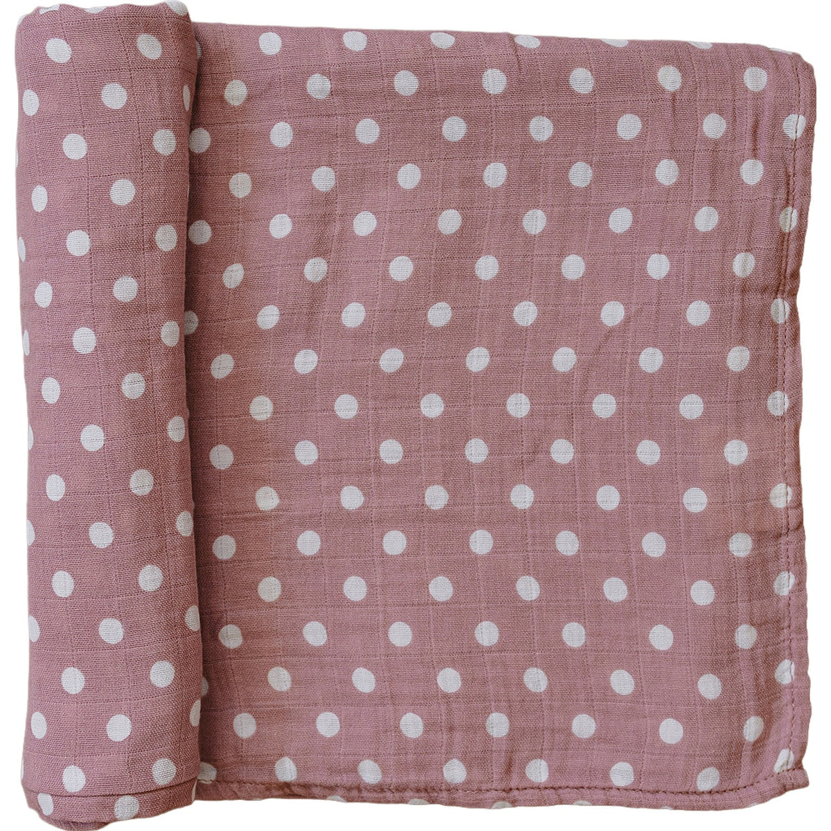 Mebie Baby Muslin Swaddle Blanket - Pink Polka Dot