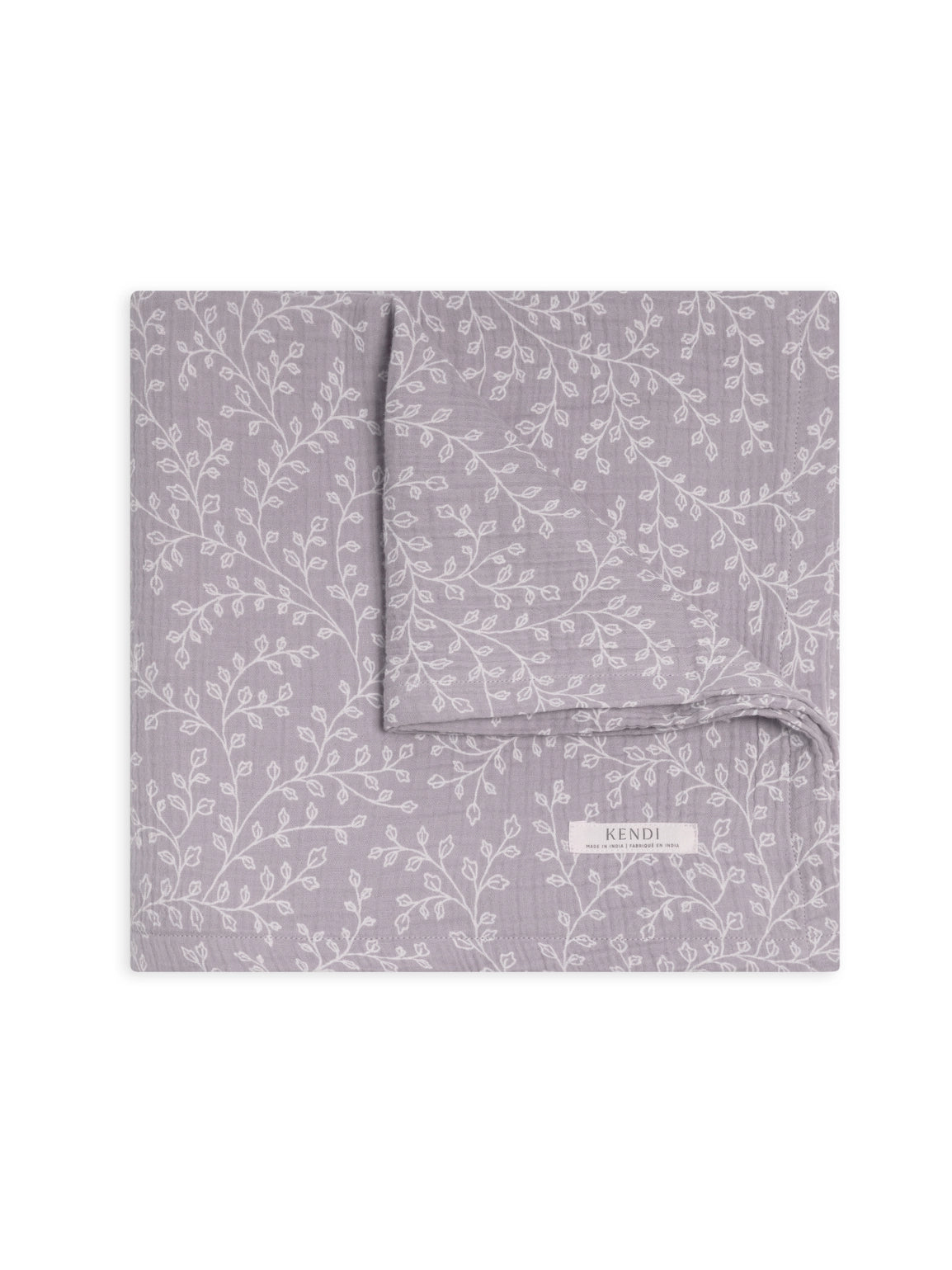 Organic Swaddle Blanket - Lucia Floral / Lilla
