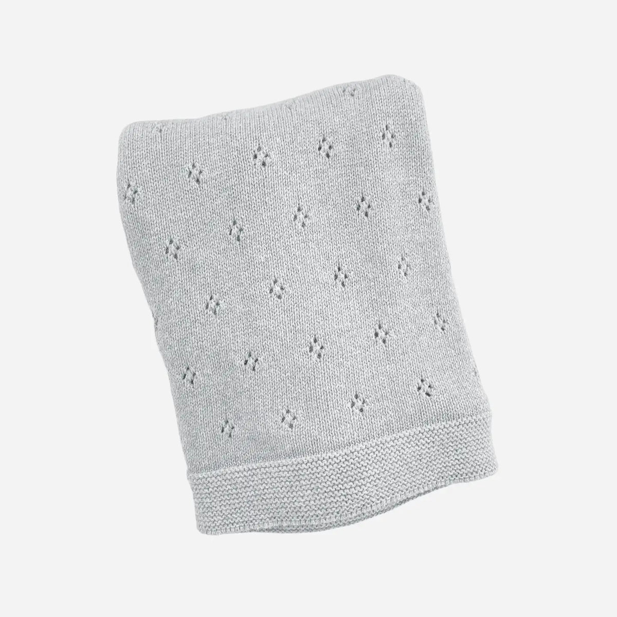 Cotton Heirloom Pique Blanket - Light Grey