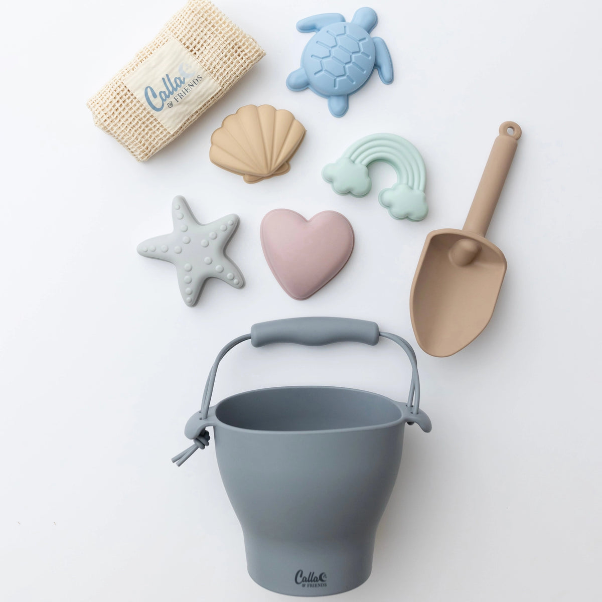 Hudson Silicone Beach Toy Set - Pastels
