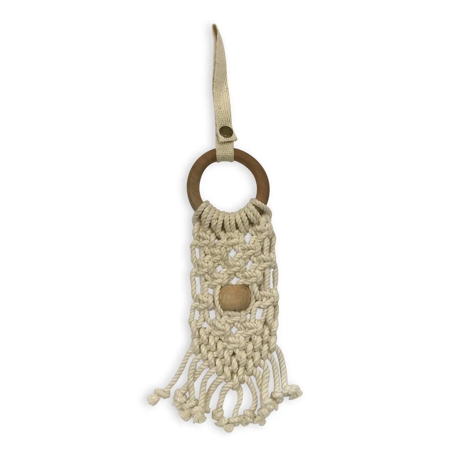Baby All-in-One Toy | Organic Macrame Mesh & Bead