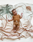 Muslin Swaddle / Watercolor Palms