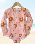 Blush Meadow Long Sleeve Swimsuit