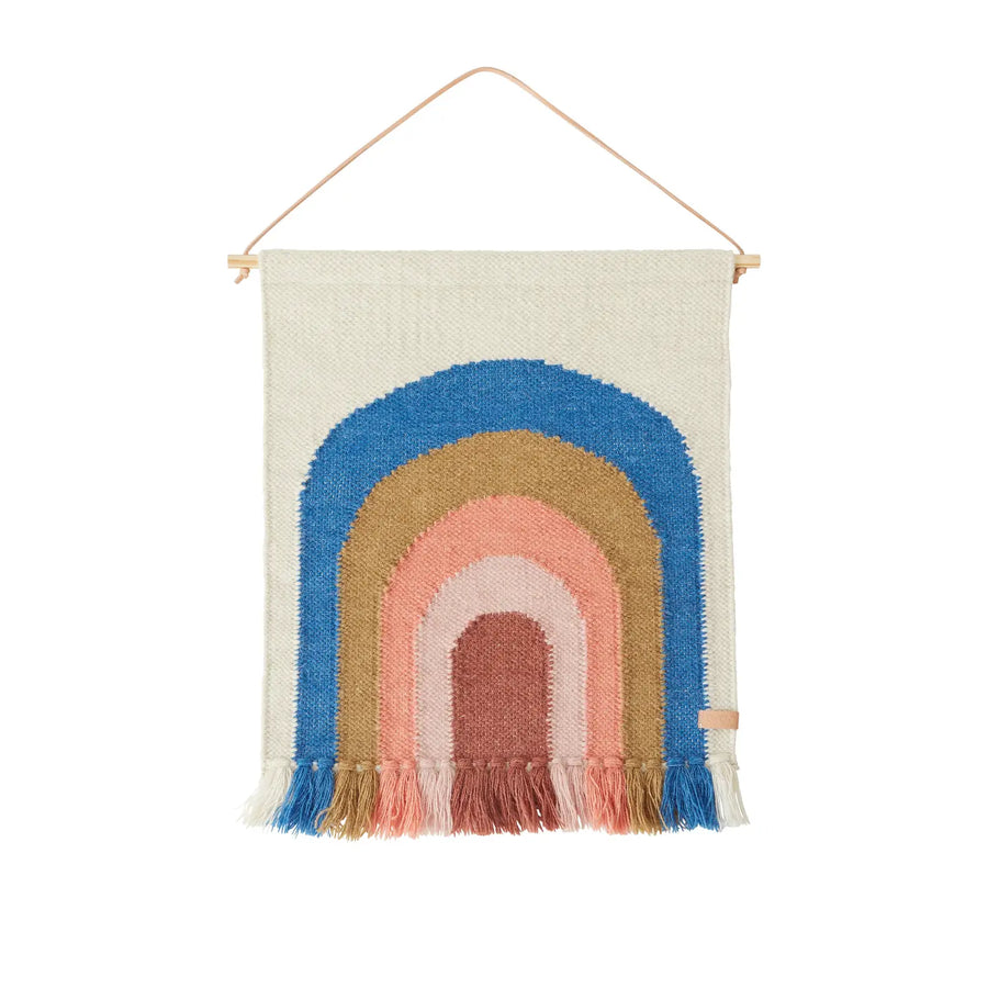 Mini Rainbow Wall Rug - Blue